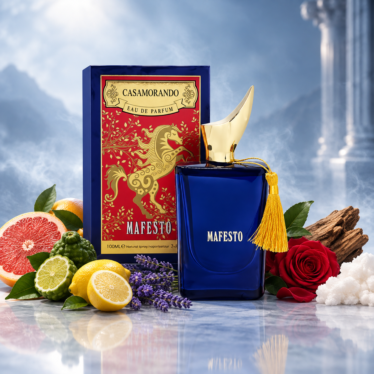 عطر ادکلن مردانه کازاموراتی مفیستو (آبی) فرگرانس ورد ۱۰۰میل | Casamorati Mefisto (Casamorando Mafesto Fragrance World)